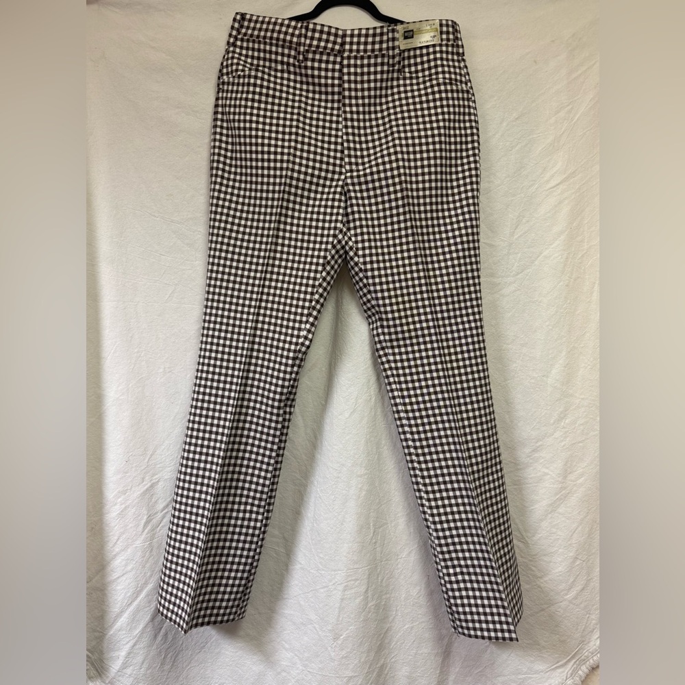70’s Haggar Brown and White mens Pants with Classic Check Pattern